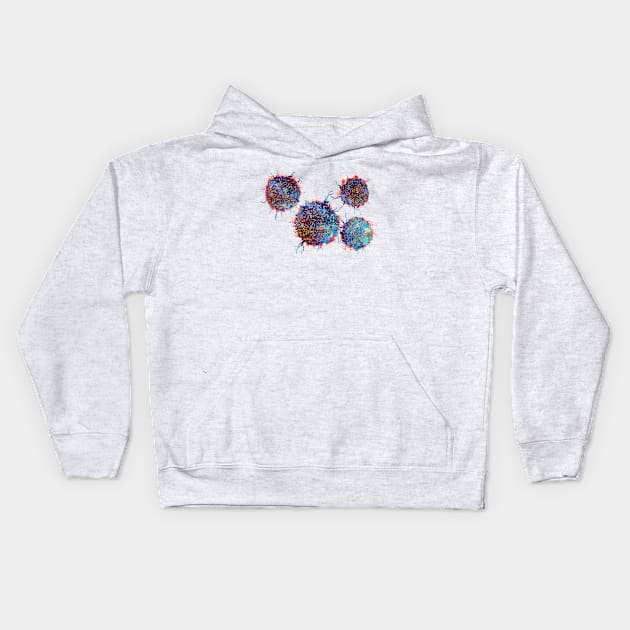 T cells Kids Hoodie by erzebeth